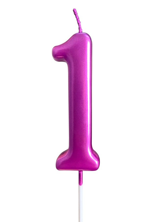XNOVA 1st Birthday Candle First Year Purple Happy Birthday Number One Candles for Cake Topper Decoration for Party Kids Adults Numeral 1 10 100 11 21 16 14 12 18 13 11 91 - Image 1